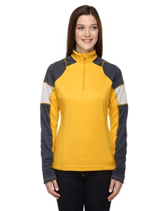 North End 78214 Ladies&#39; Quick Performance Interlock Half-Zip Top