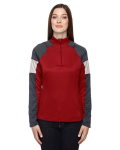 North End 78214 Ladies&#39; Quick Performance Interlock Half-Zip Top