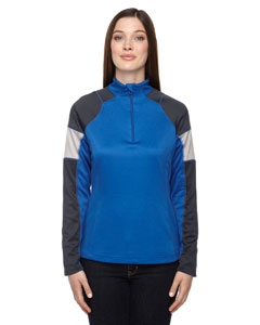 North End 78214 Ladies&#39; Quick Performance Interlock Half-Zip Top