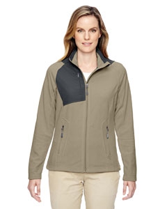 North End 78215 Ladies&#39; Excursion Trail Fabric-Block Fleece Jacket