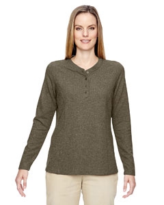 North End 78221 Ladies&#39; Excursion Nomad Performance Waffle Henley