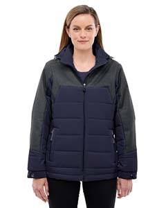 North End 78232 Ladies&#39; Excursion Meridian Insulated Jacket with Melange Print