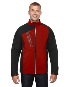 North End 88176 Men&#39;s Terrain Colorblock Soft Shell with Embossed Print