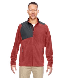 North End 88215 Men&#39;s Excursion Trail Fabric-Block Fleece Jacket