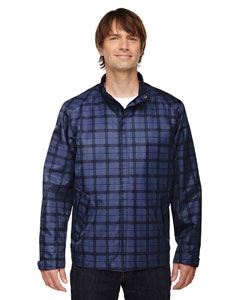 North End Sport Blue 88671 Men&#39;s Locale Lightweight City Plaid Jacket