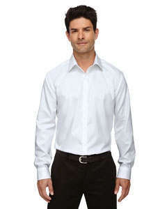 North End Sport Blue 88673 Men&#39;s Boulevard Wrinkle-Free Two-Ply 80&#39;s Cotton Dobby Taped Shirt with Oxford Twill