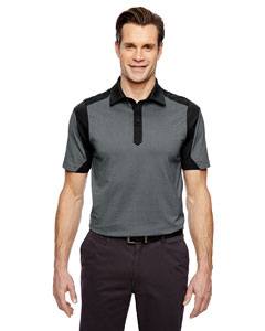 North End Sport Blue 88692 Men&#39;s Merge Cotton Blend M&#233;lange Polo