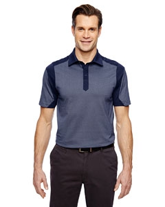 North End Sport Blue 88692 Men&#39;s Merge Cotton Blend M&#233;lange Polo