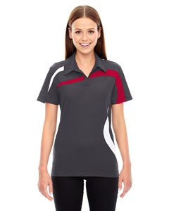 North End Sport Red 78645 Ladies&#39; Impact Performance Polyester Piqu&#233; Colorblock Polo