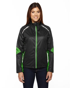 North End Sport Red 78654 Ladies&#39; Dynamo Three-Layer Lightweight Bonded Performance Hybrid Jacket