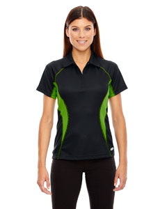 North End Sport Red 78657 Ladies&#39; Serac UTK cool.logik Performance Zippered Polo