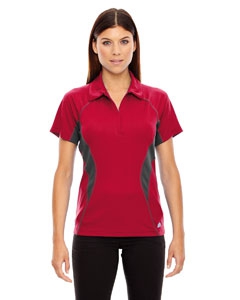 North End Sport Red 78657 Ladies&#39; Serac UTK cool.logik Performance Zippered Polo