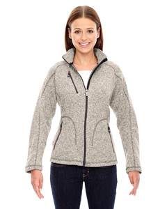 North End Sport Red 78669 Ladies&#39; Peak Sweater Fleece Jacket