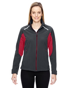 North End Sport Red 78693 Ladies&#39; Excursion Soft Shell Jacket with Laser Stitch Accents