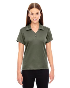 North End Sport Red 78803 Ladies&#39; Exhilarate Coffee Charcoal Performance Polo with Back Pocket