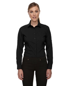 North End Sport Red 78804 Ladies&#39; Rejuvenate Performance Shirt with Roll-Up Sleeves