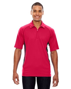 North End Sport Red 88657 Men&#39;s Serac UTK cool.logik Performance Zippered Polo