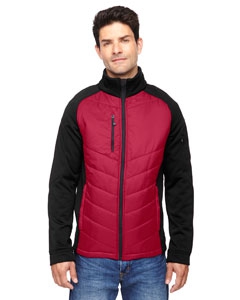 North End Sport Red 88662 Men&#39;s Epic Insulated Hybrid Bonded Fleece Jacket