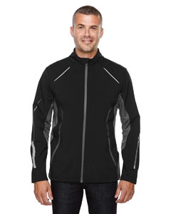 North End Sport Red 88678 Men&#39;s Pursuit Three-Layer Light Bonded Hybrid Soft Shell Jacket with Laser Perforation