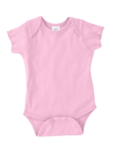 Rabbit Skins 4400 Infants&#39;5 oz. Baby Rib Lap Shoulder Bodysuit