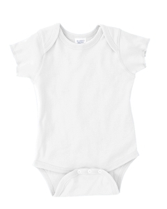 Rabbit Skins 4400 Infants&#39;5 oz. Baby Rib Lap Shoulder Bodysuit