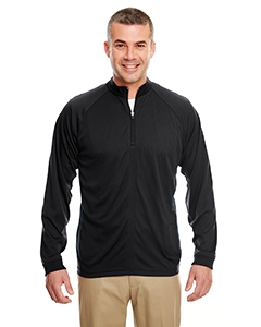 UltraClub 8432 Adult Cool & Dry Sport 1/4-Zip Pullover with Side Panels