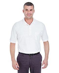 UltraClub 8544 Adult Whisper Piqu&#233; Polo with Pocket