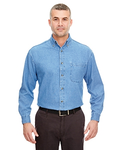 UltraClub 8960 Adult Cypress Denim Shirt with Pocket