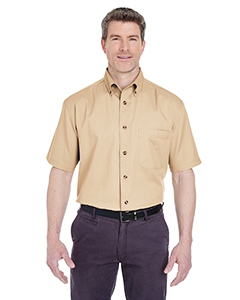 UltraClub 8965C Adult Cypress Twill Short-Sleeve Shirt with Pocket
